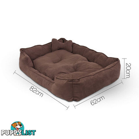 Faux Suede Washable Dog Bed - Medium