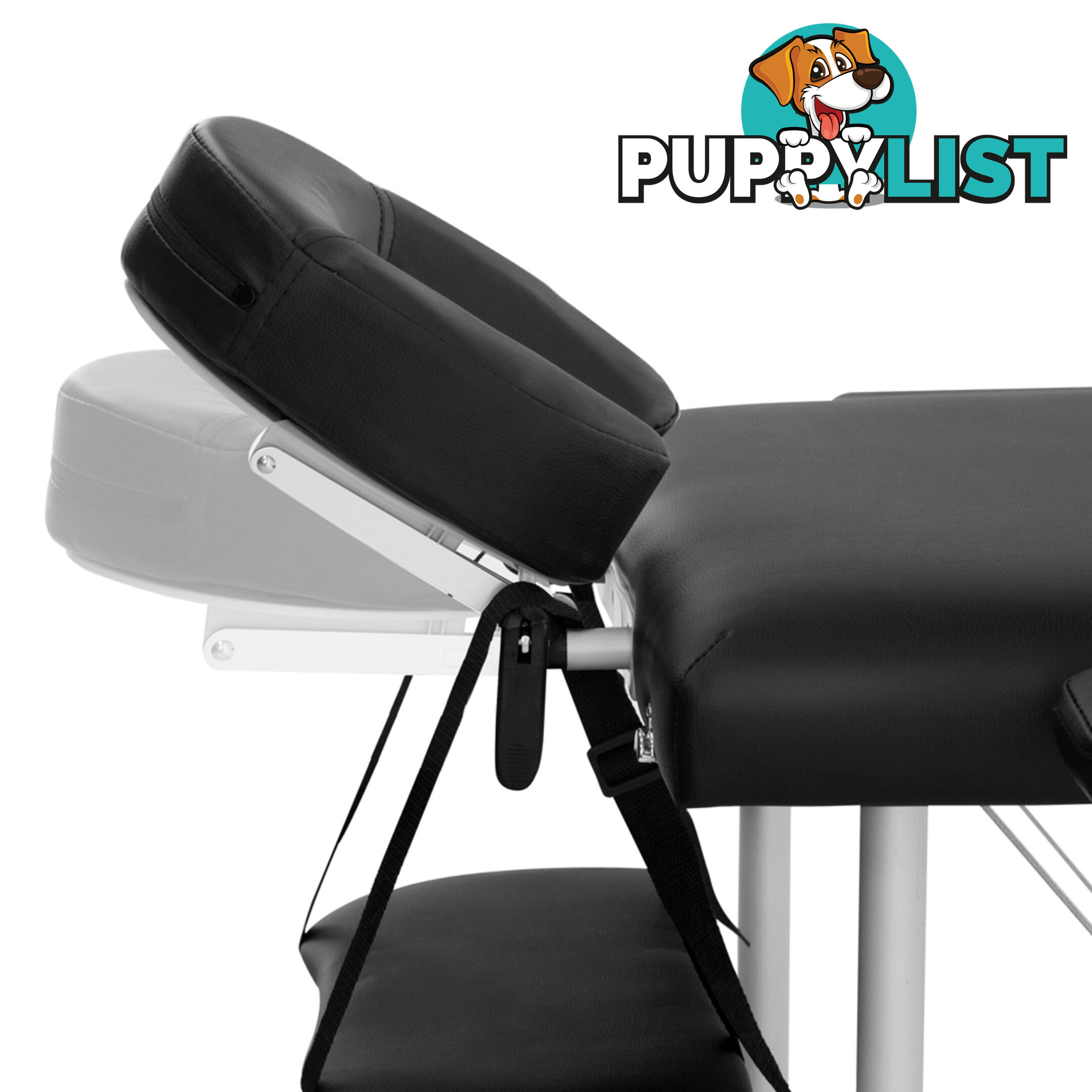 Portable Aluminium 3 Fold Massage Table Chair Bed Black 60cm