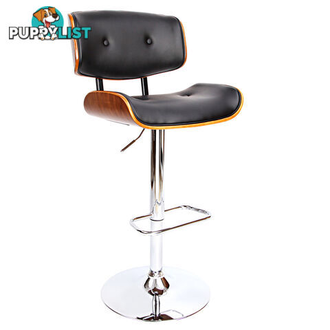 Sleek Wooden Barstool