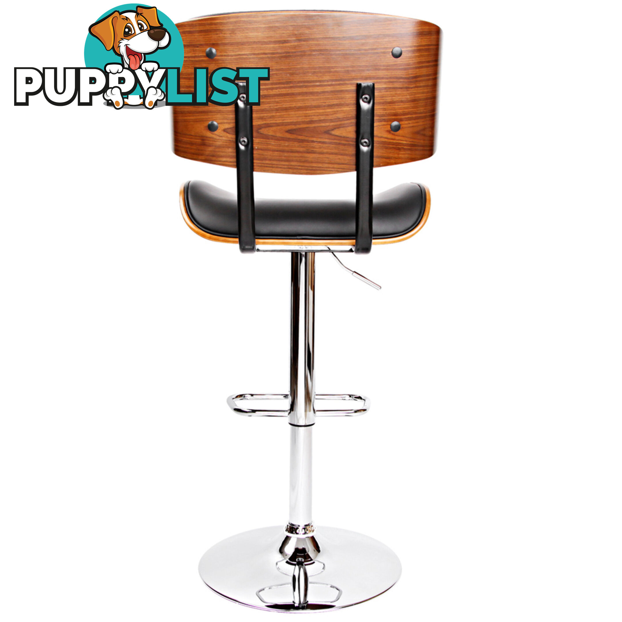 Sleek Wooden Barstool