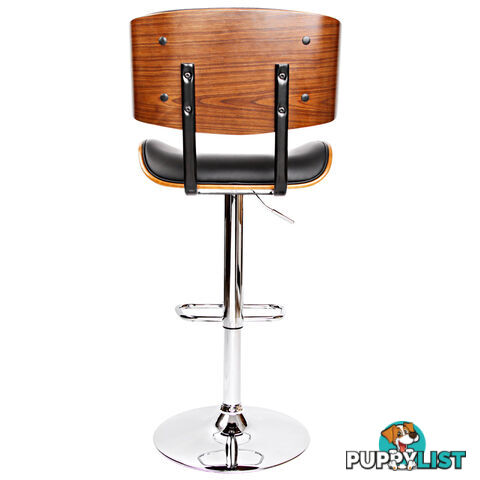 Sleek Wooden Barstool