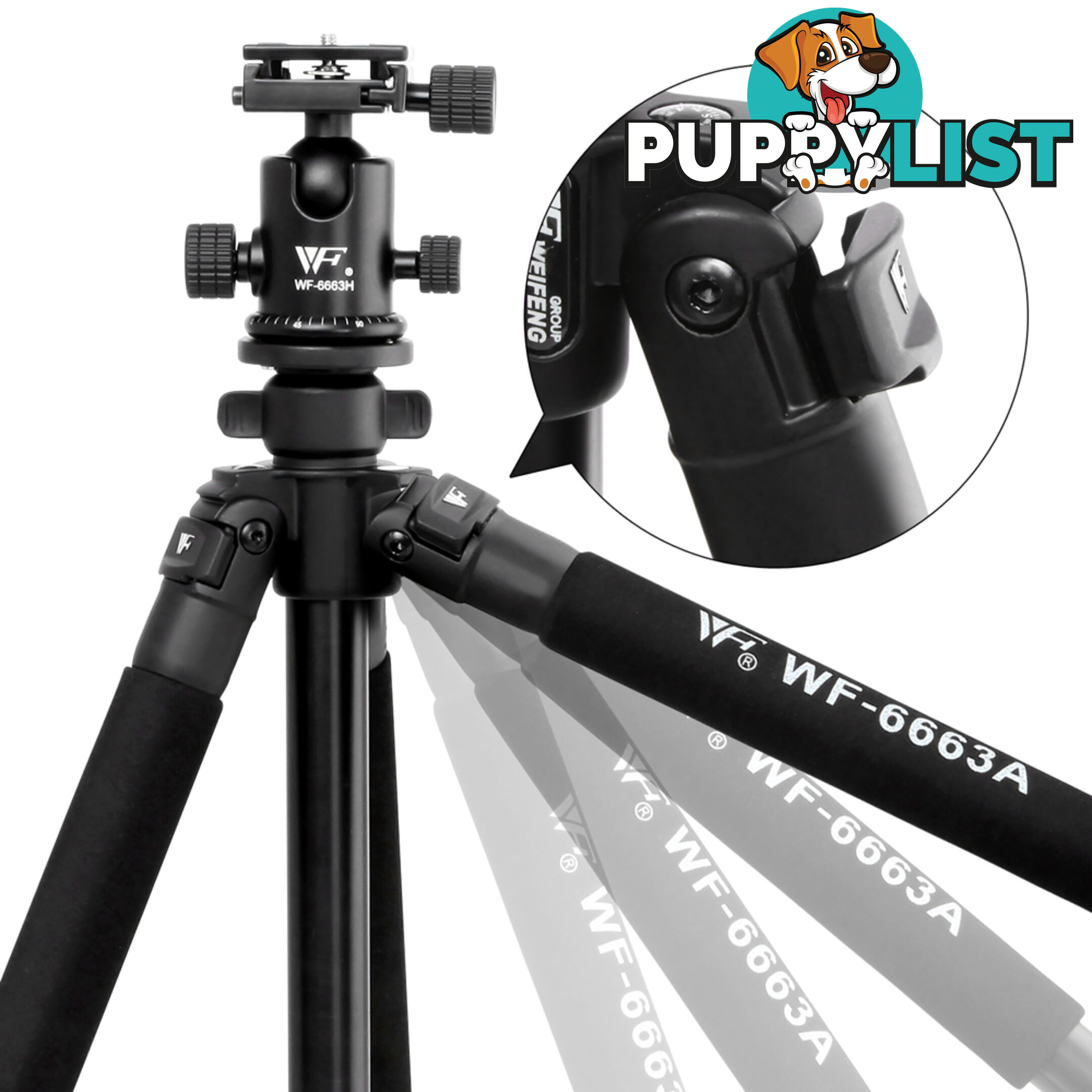 Professional Ball Head Tripod Digital Camera 173cm