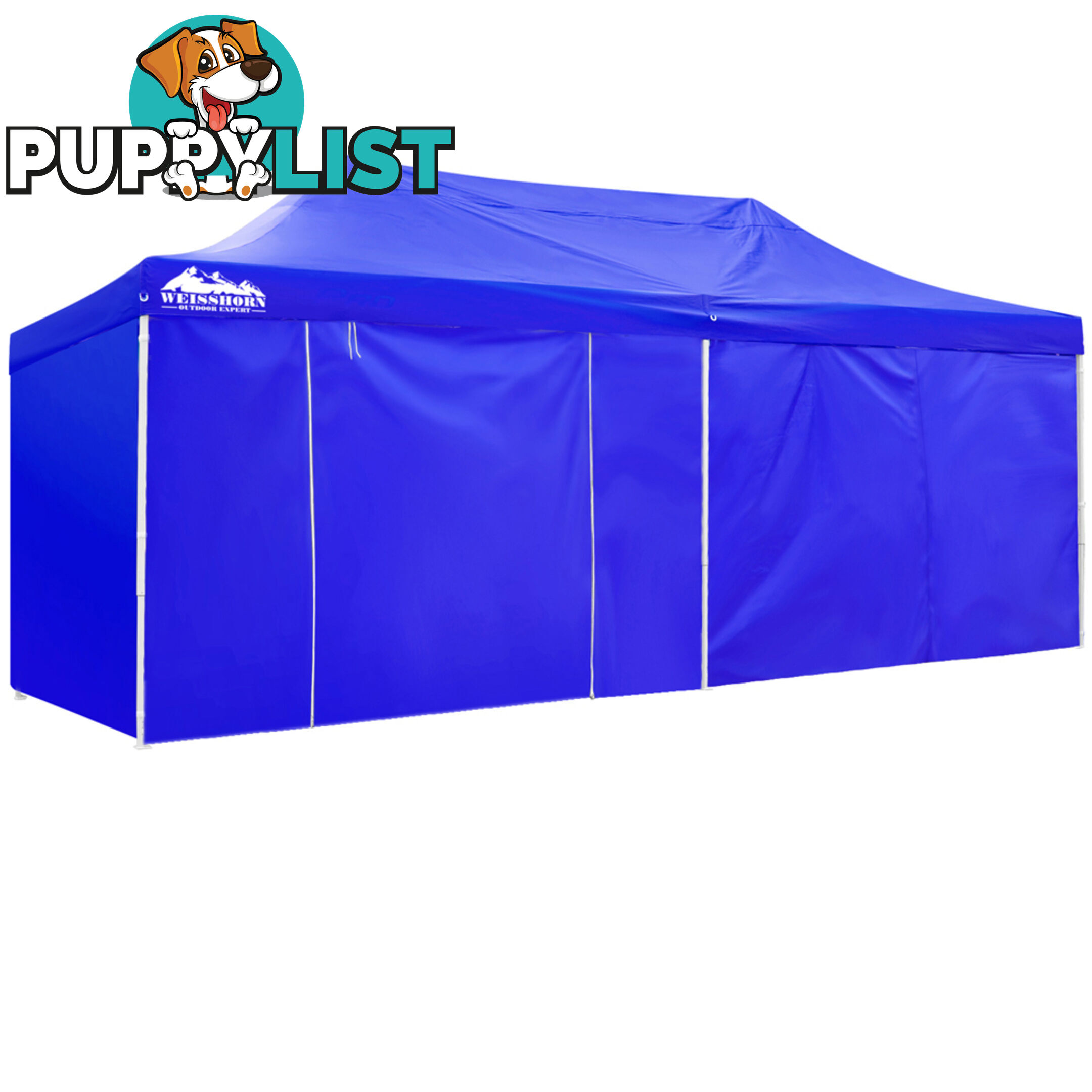 3m x 6m Folding Outdoor Gazebo Marquee Blue