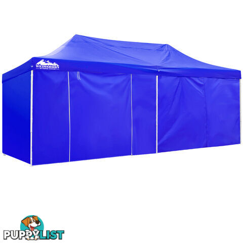 3m x 6m Folding Outdoor Gazebo Marquee Blue