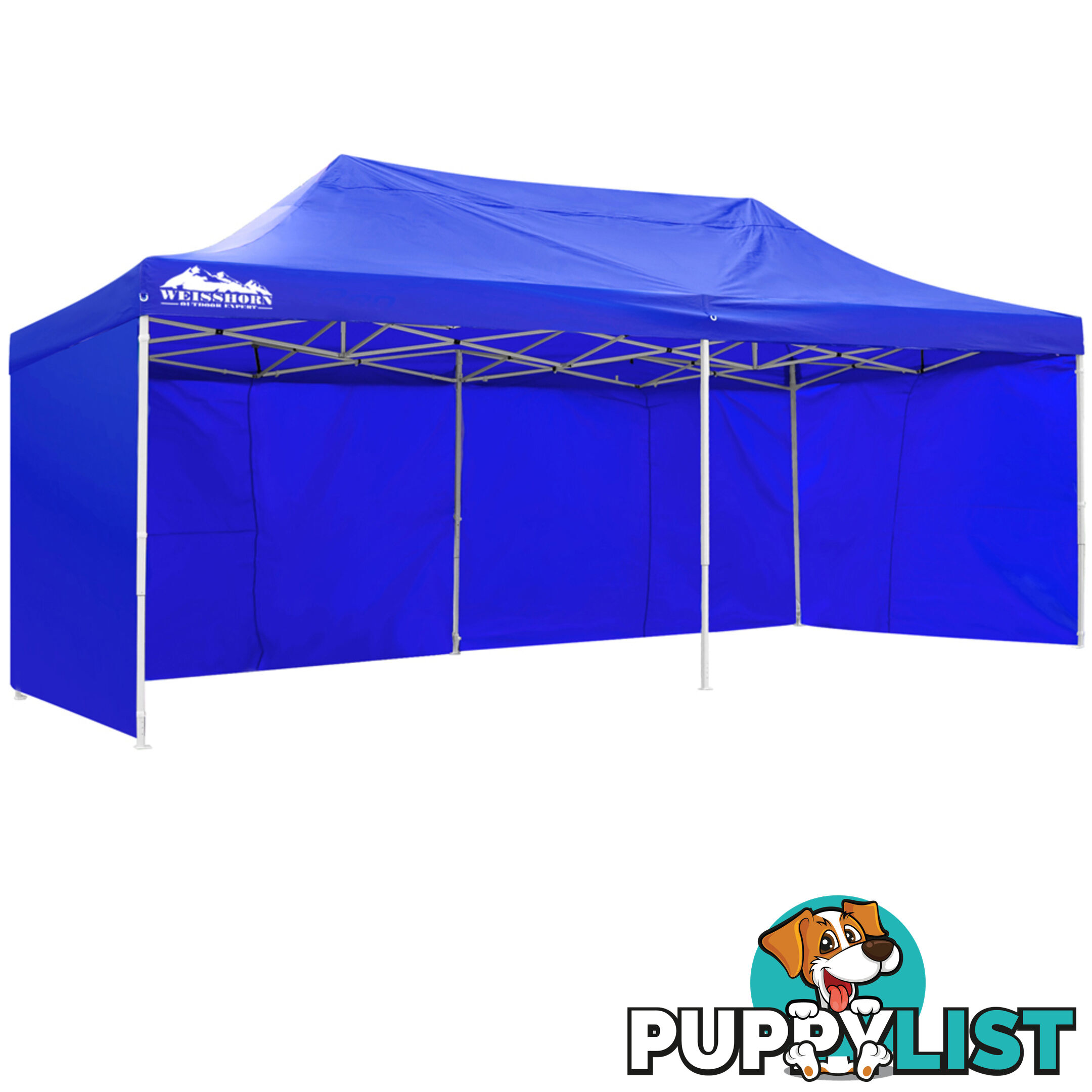 3m x 6m Folding Outdoor Gazebo Marquee Blue