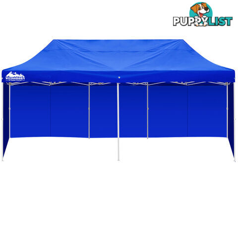 3m x 6m Folding Outdoor Gazebo Marquee Blue