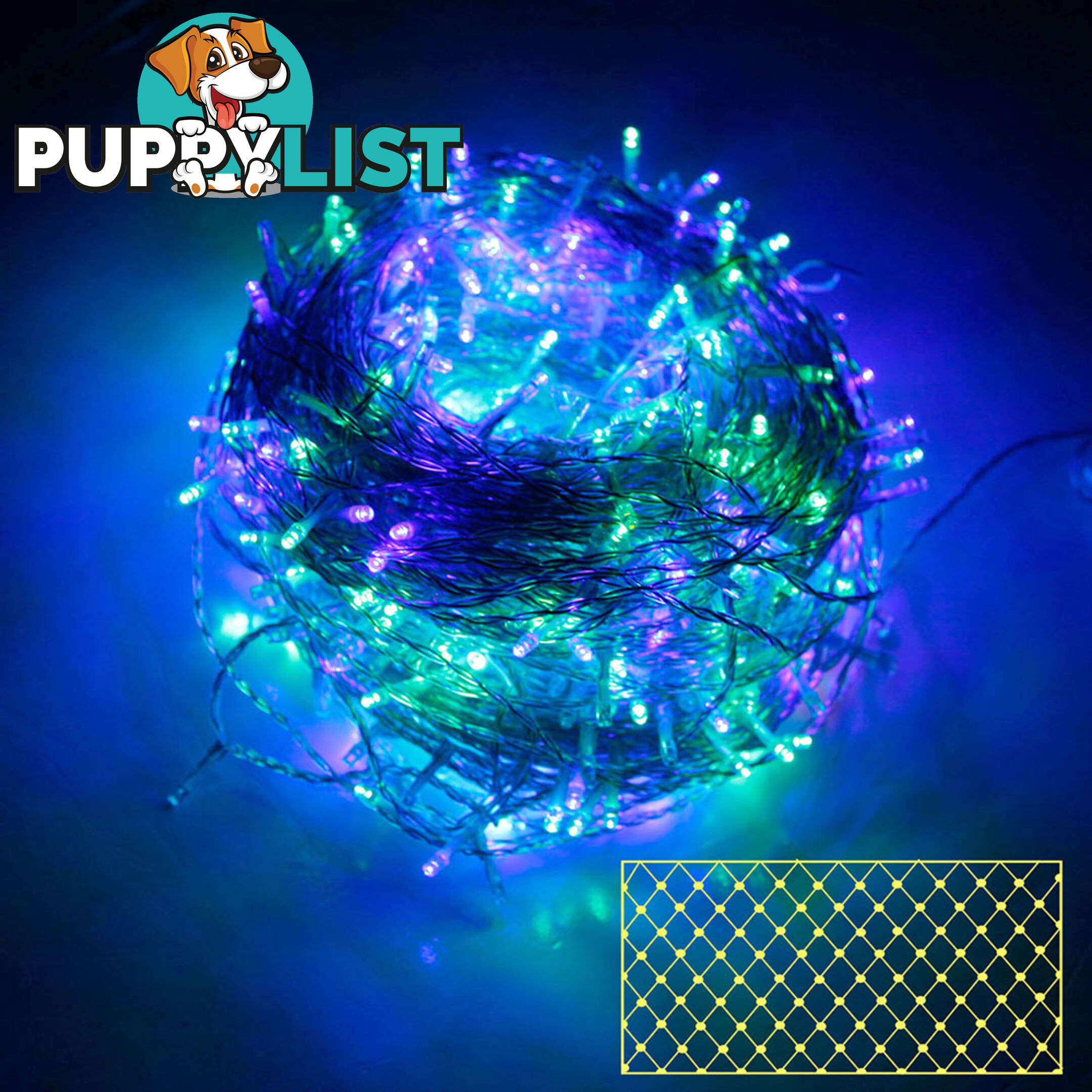 400 LED Christmas Net Lights Multi Colour