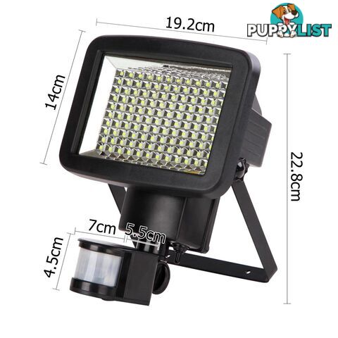 Set of 2 LED Solar Sensor Light 120 SMD