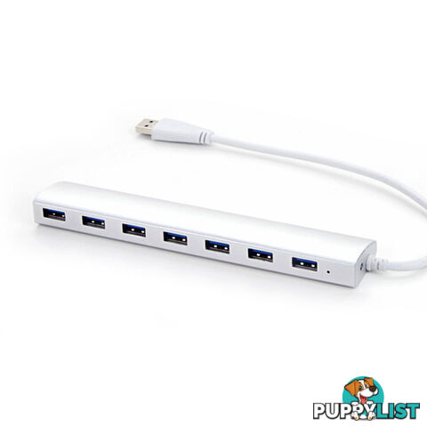 Portable slim 7-Port USB3.0 Hub with Power Adapter (SAA approval Power)