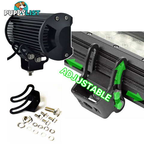 2x 7inch 60w Cree LED Light Bar Flood Beam Offroad Work SUV 4WD Lamp