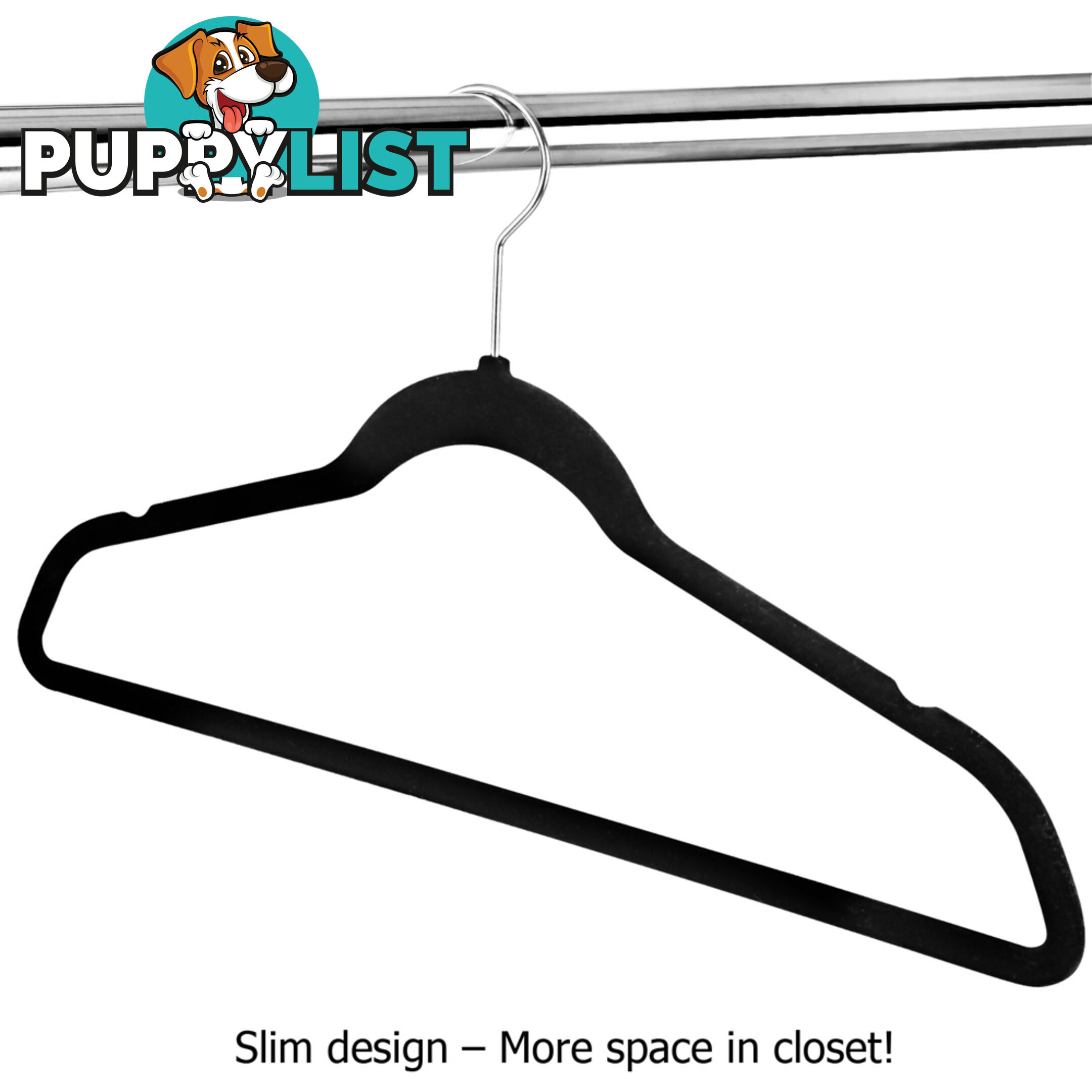 Set of 50 Velvet Coat Hangers