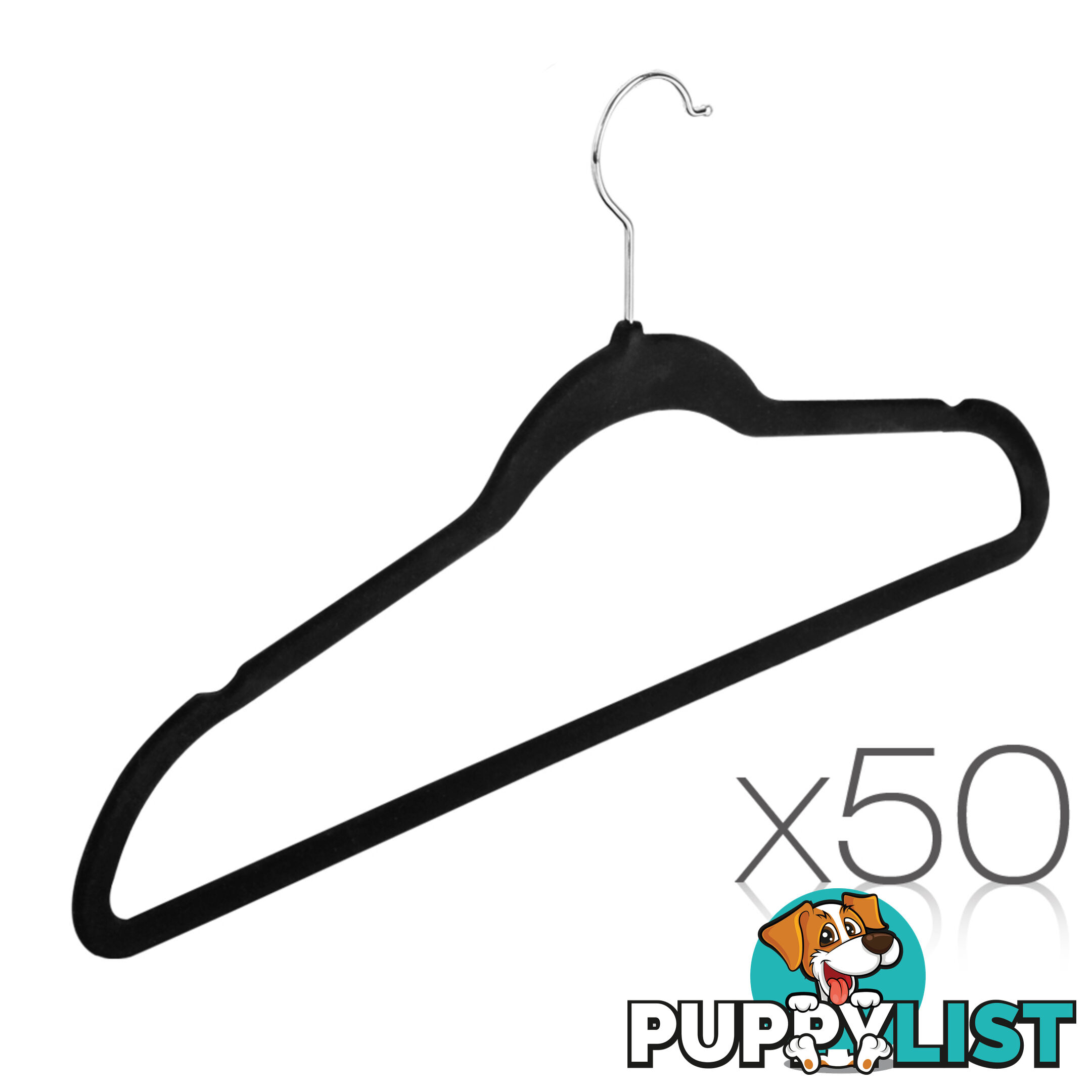 Set of 50 Velvet Coat Hangers