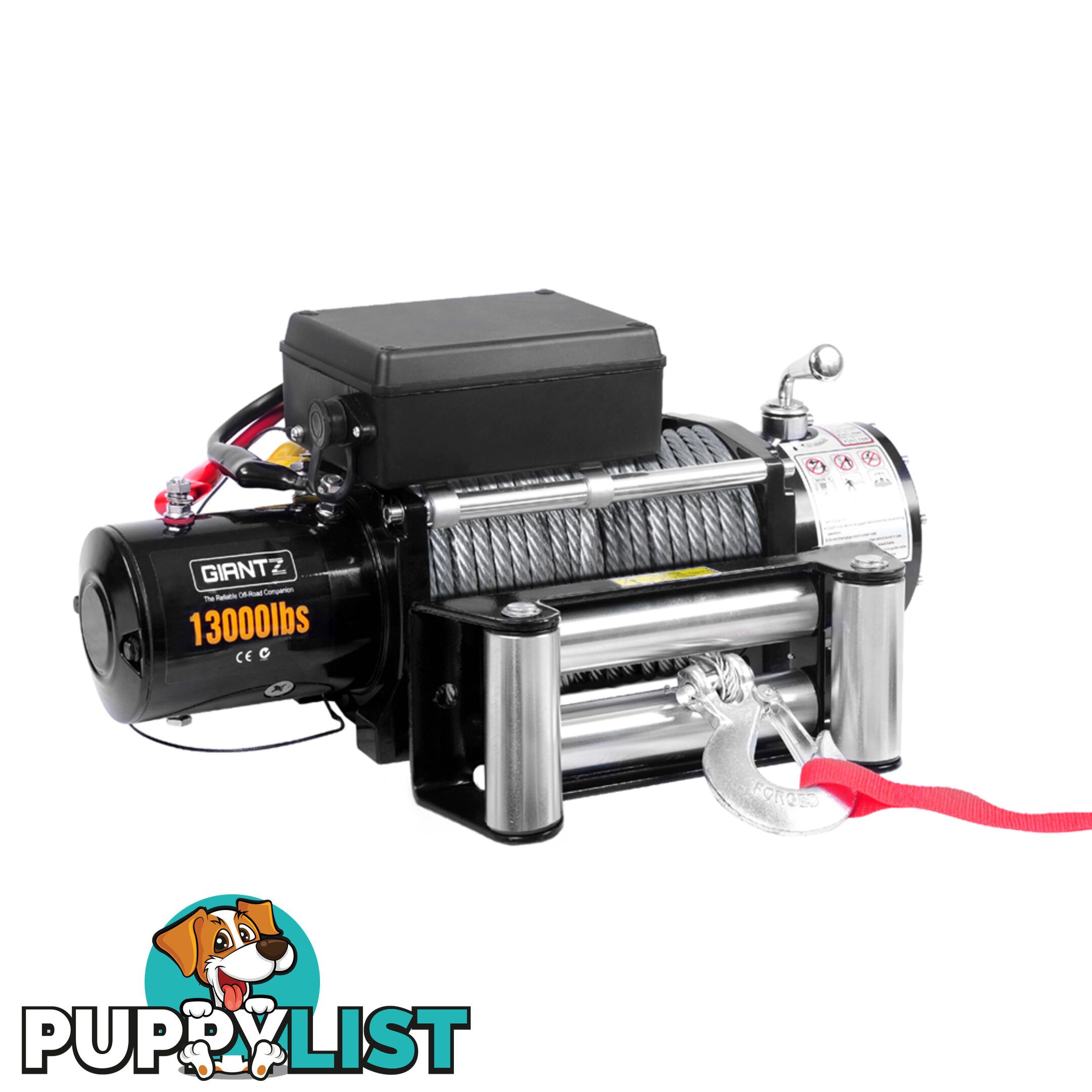 12V 13000 LBS Wireless Steel Cable Electric Winch