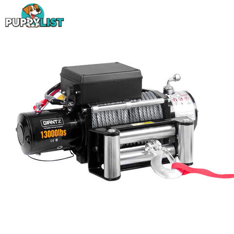 12V 13000 LBS Wireless Steel Cable Electric Winch