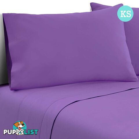 3 Piece Microfibre Sheet Set King Single _ÑÐ Purple