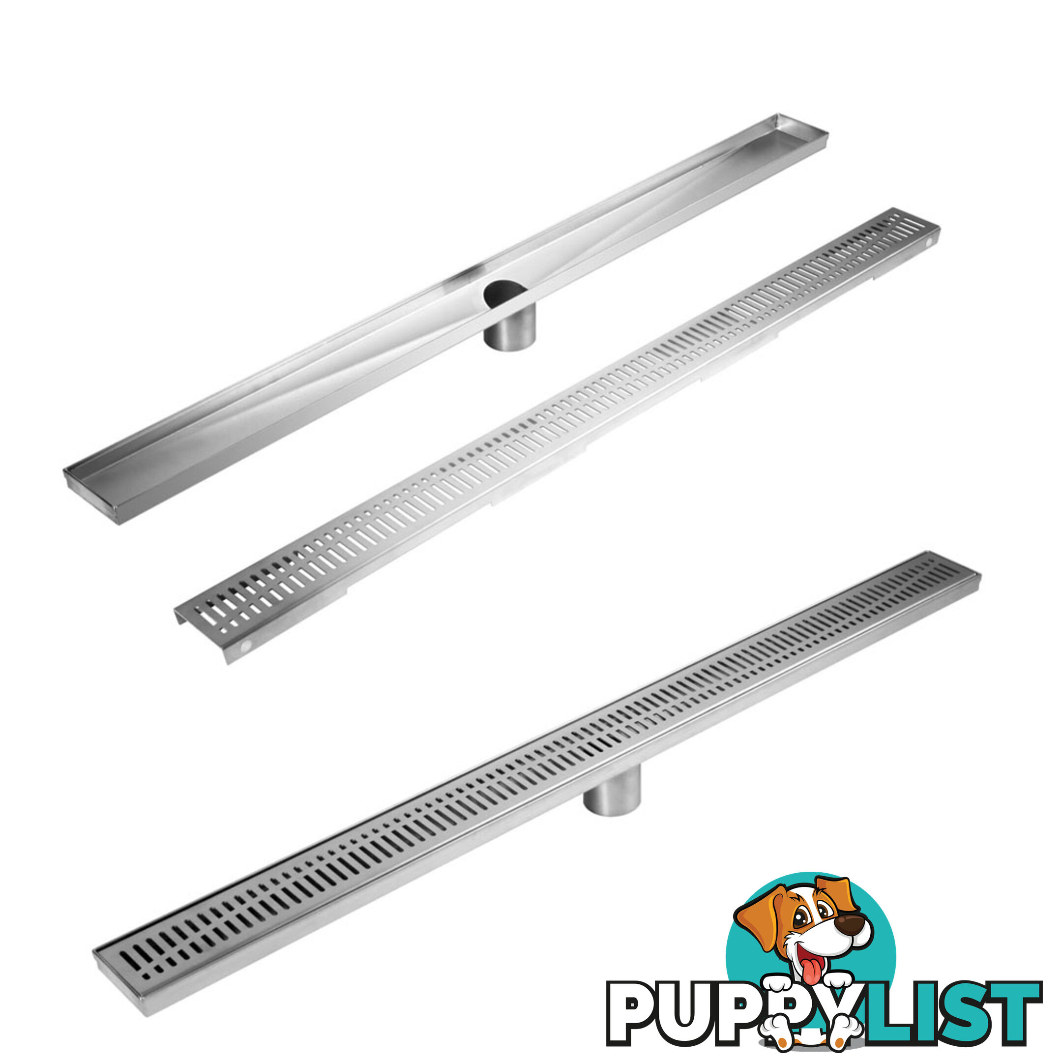 Wave Line Stainless Steel Shower Grate Drain Floor Bathroom 900mm