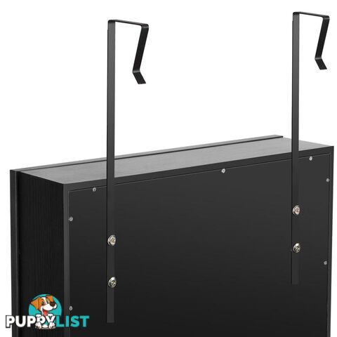 Wall Mount Jewellery Cabinet w/ Mirror Black