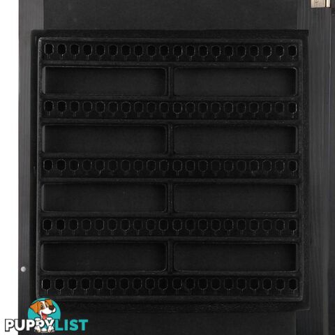 Wall Mount Jewellery Cabinet w/ Mirror Black