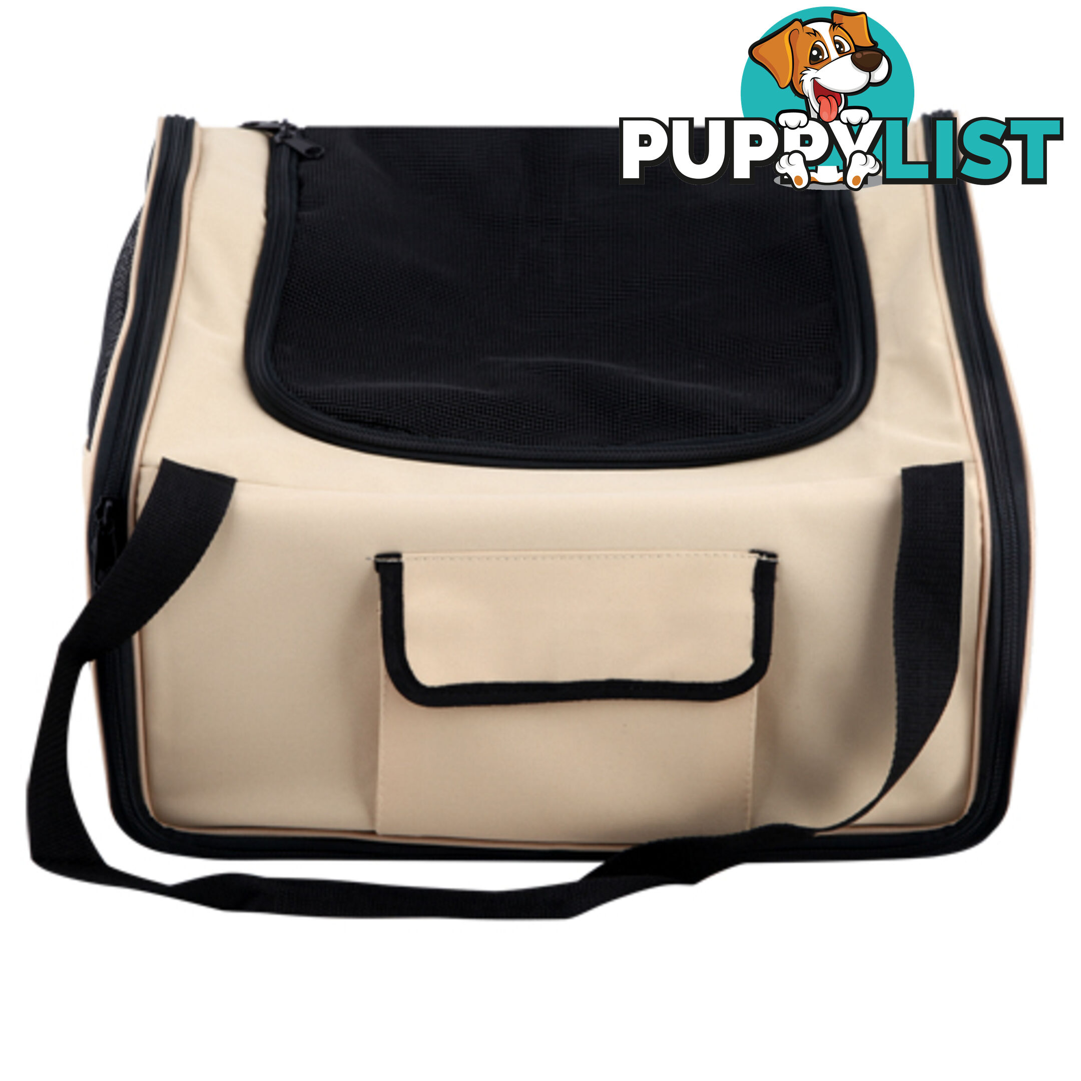 Pet Dog Cat Car Seat Carrier Travel Bag Large Beige