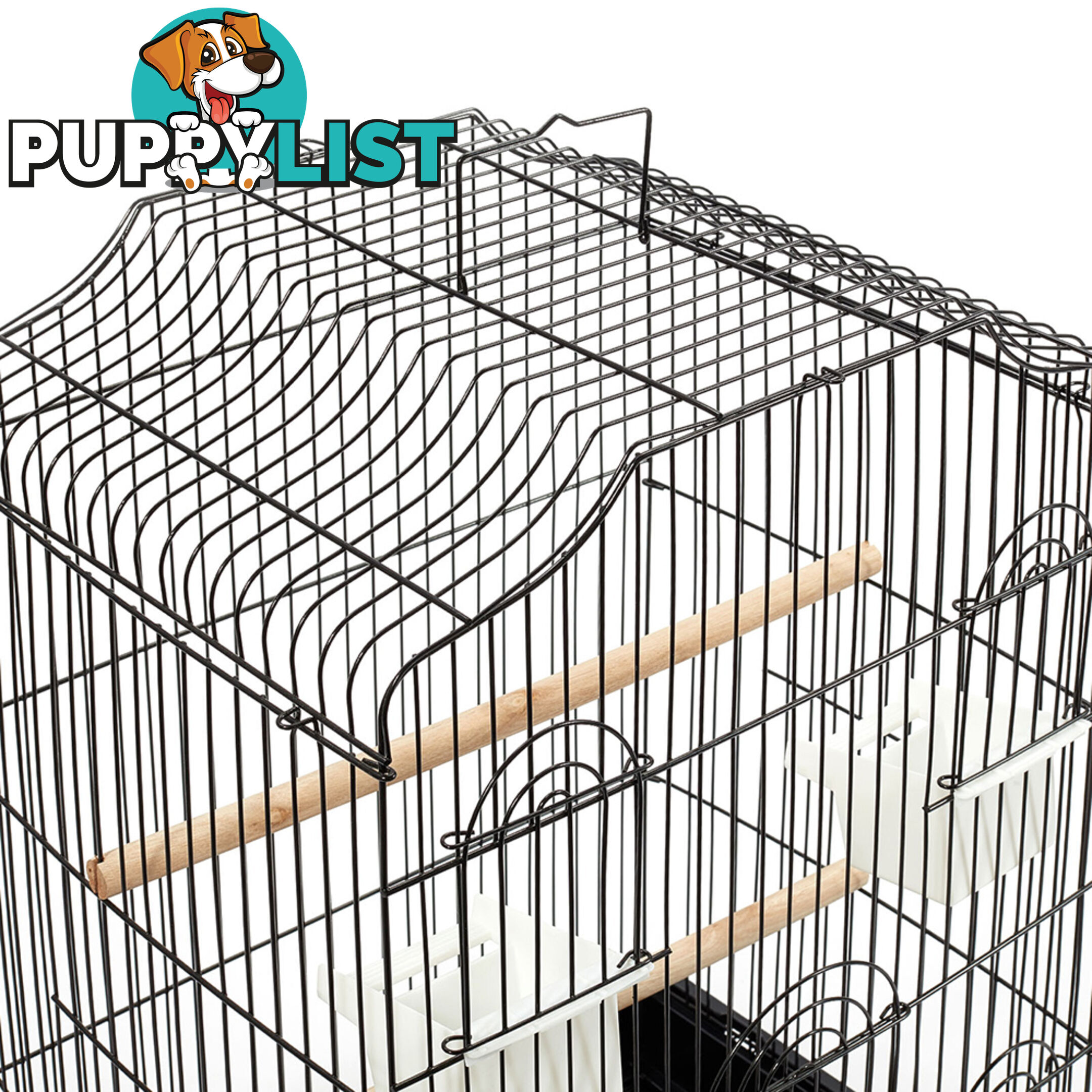 Pet Bird Cage Black Medium - 68CM