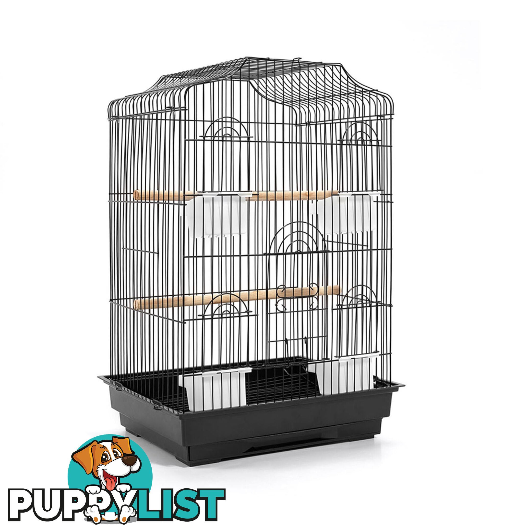 Pet Bird Cage Black Medium - 68CM