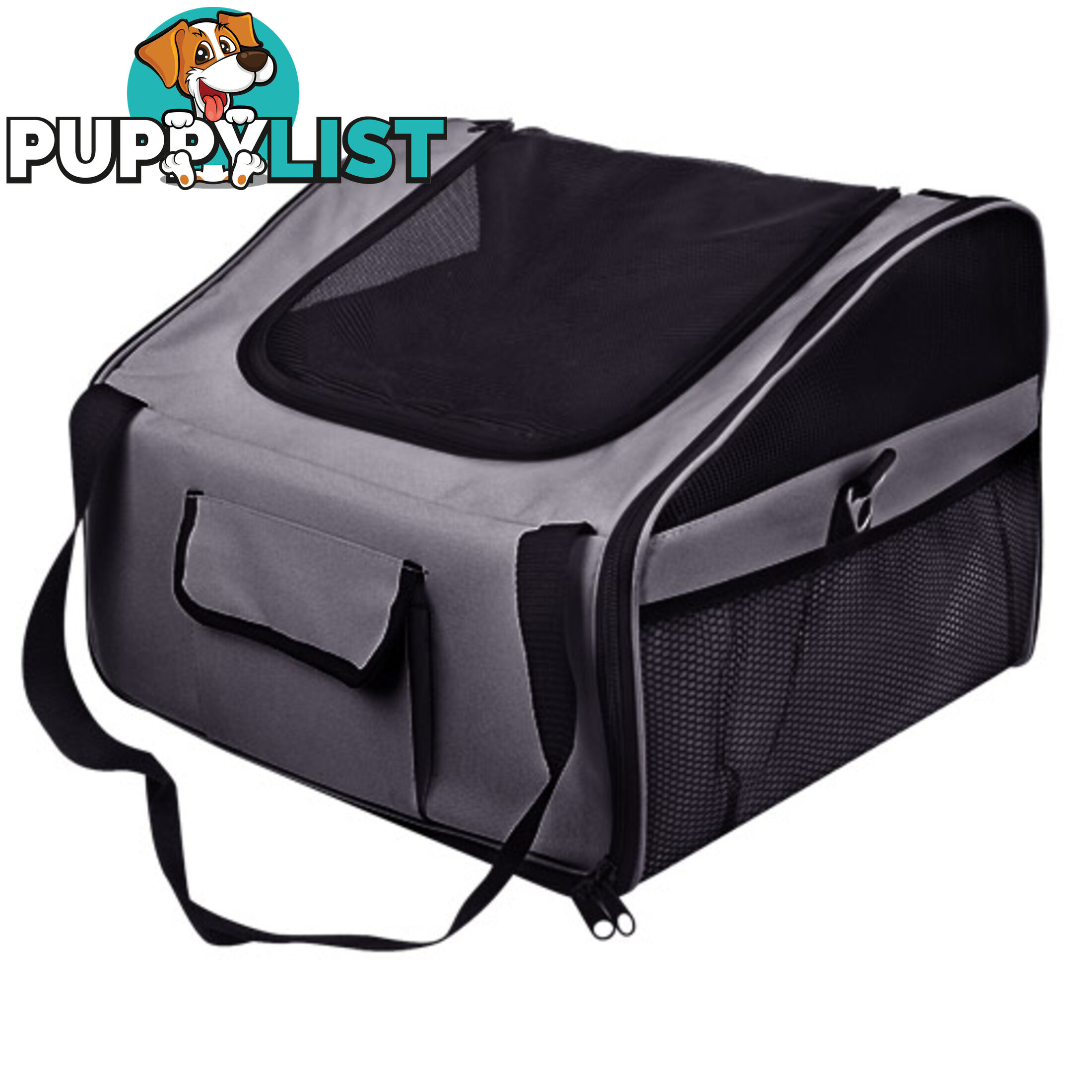 Pet Dog Cat Car Seat Carrier Travel Bag Large Grey