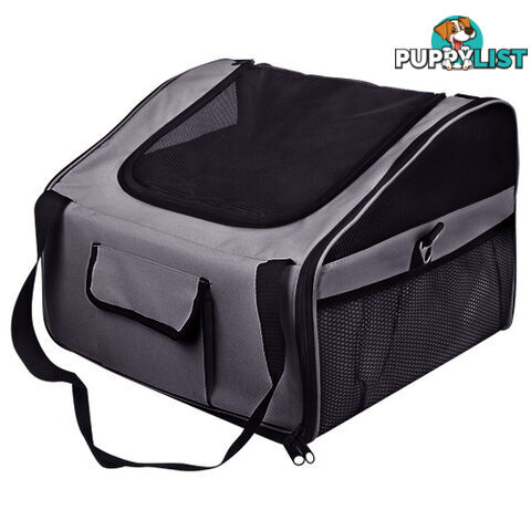 Pet Dog Cat Car Seat Carrier Travel Bag Large Grey