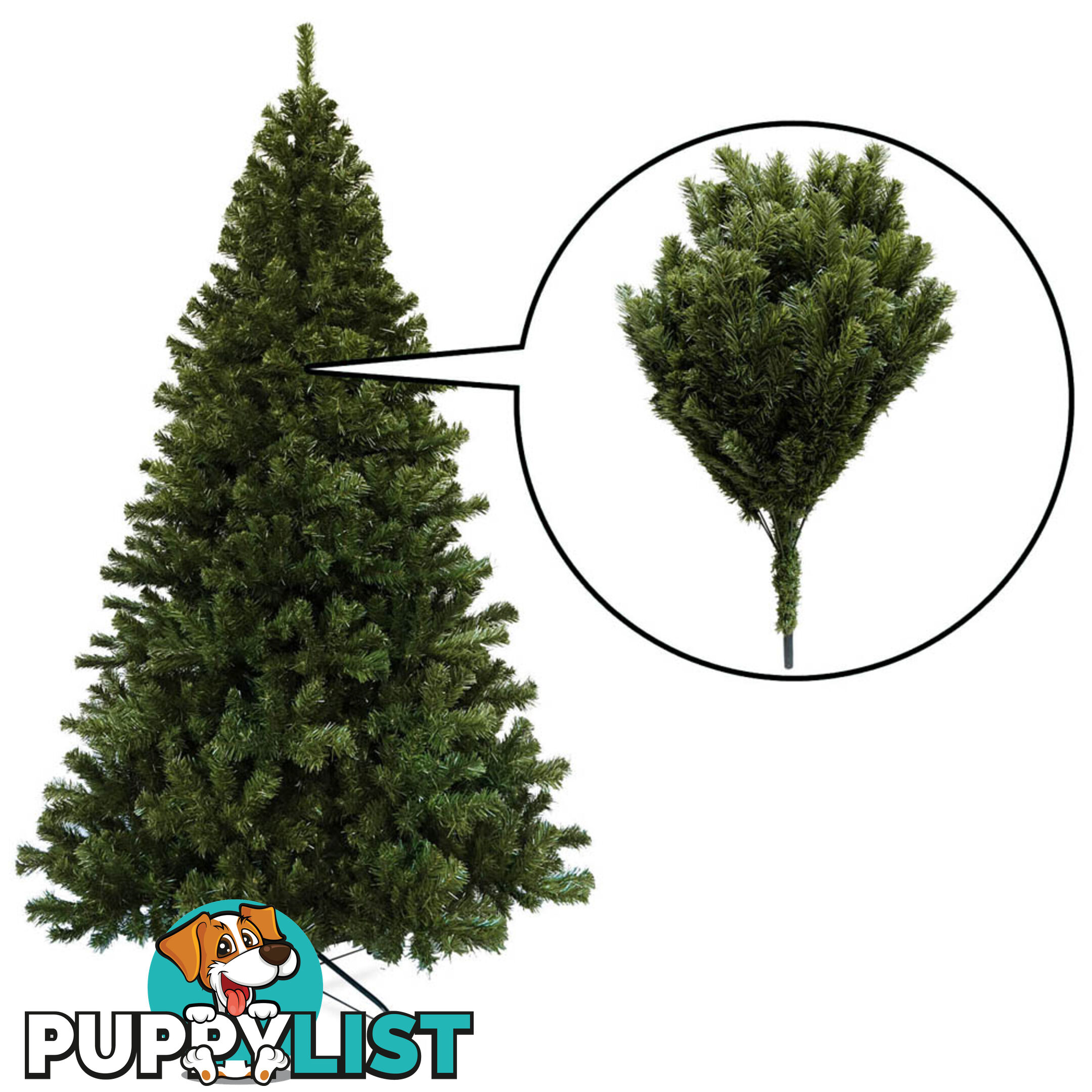 2.1M Christmas Tree 1550 Tips - Green