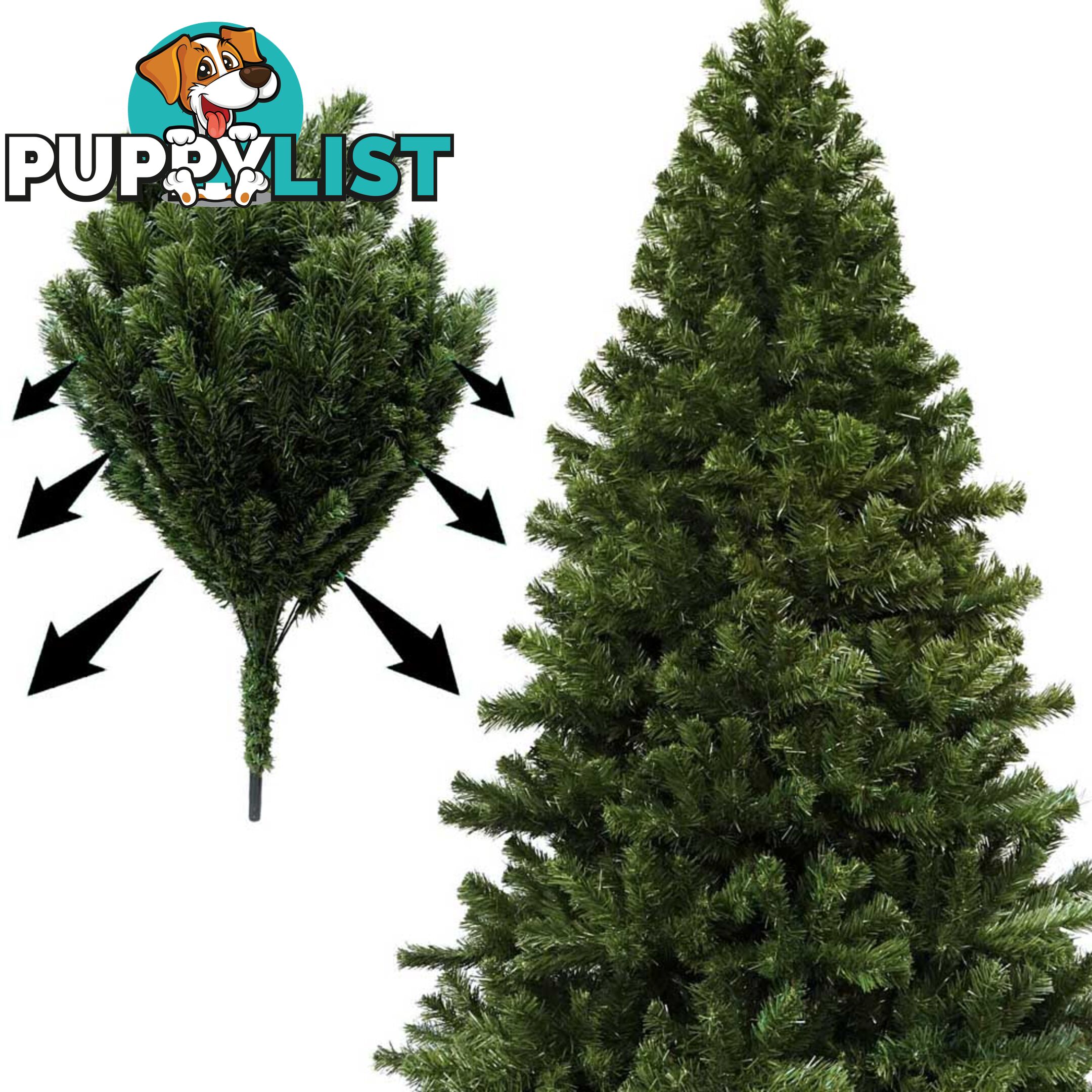 2.1M Christmas Tree 1550 Tips - Green