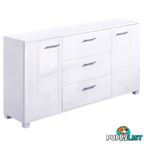 High Gloss Sideboard Storage Cabinet Cupboard White