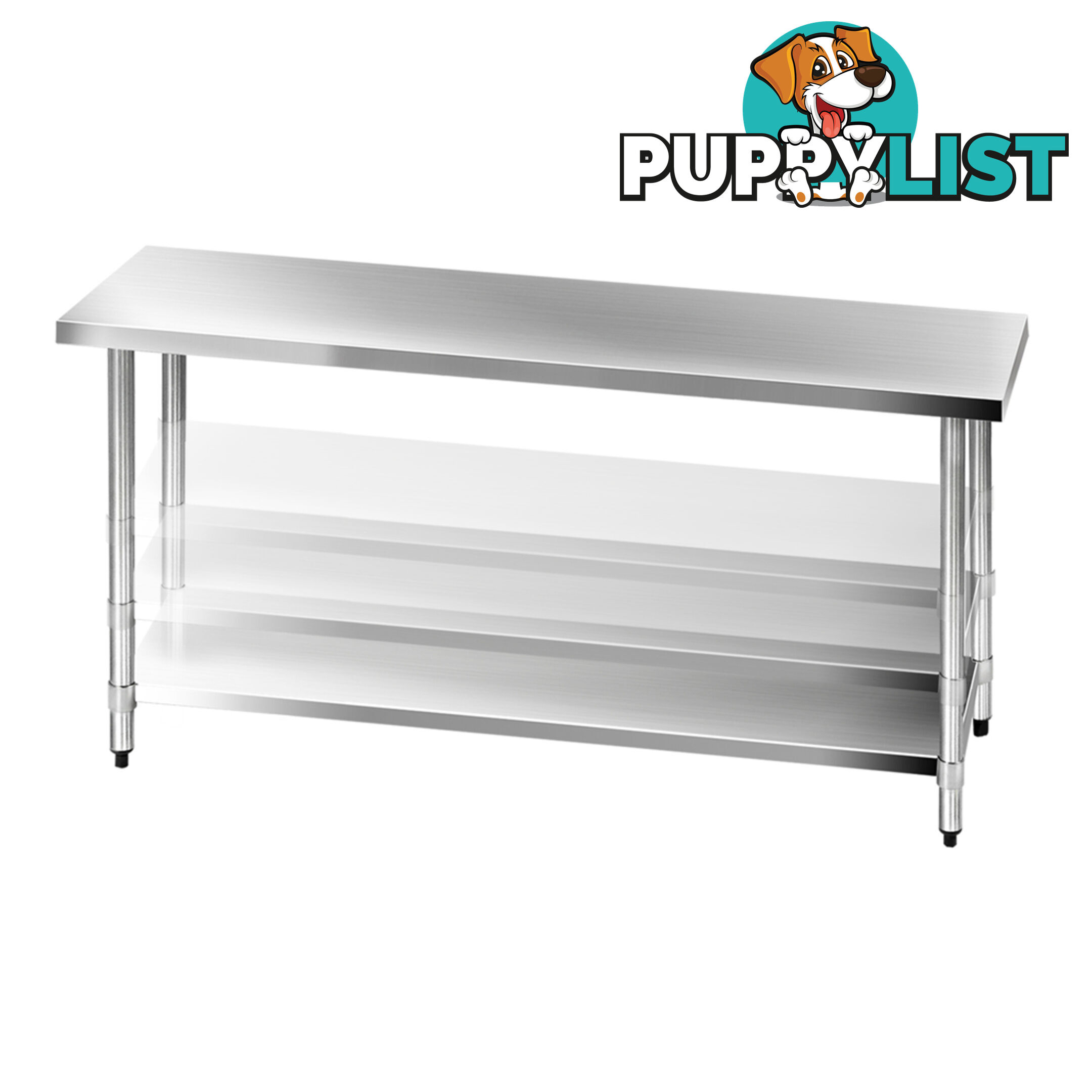 304 Stainless Steel Kitchen Work Bench Table 1829mm