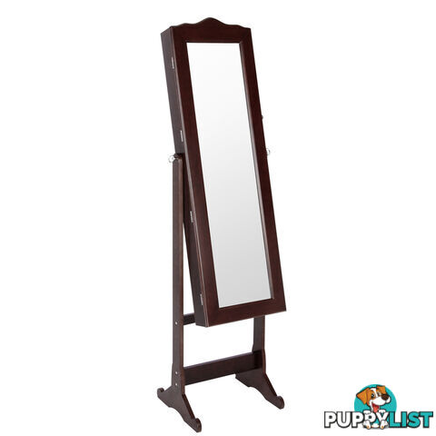 Mirror Jewellery Cabinet Storage 150cm Walnut