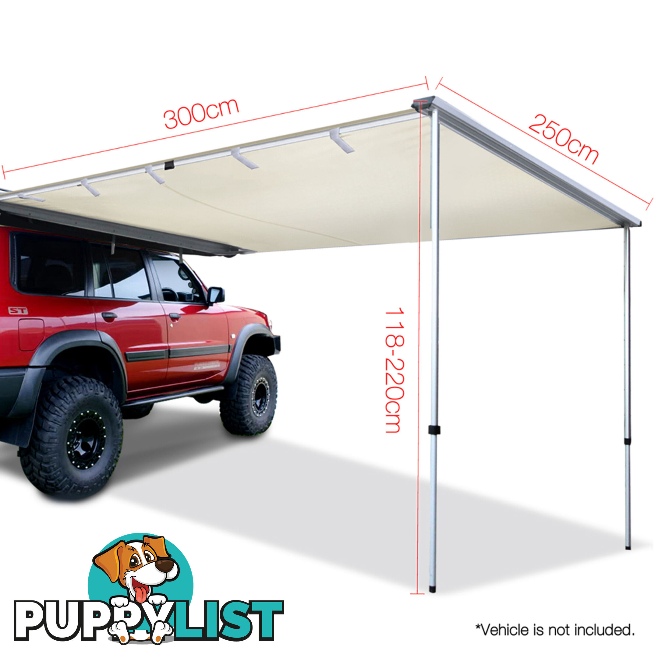 2.5X3M Car Awning  - Beige