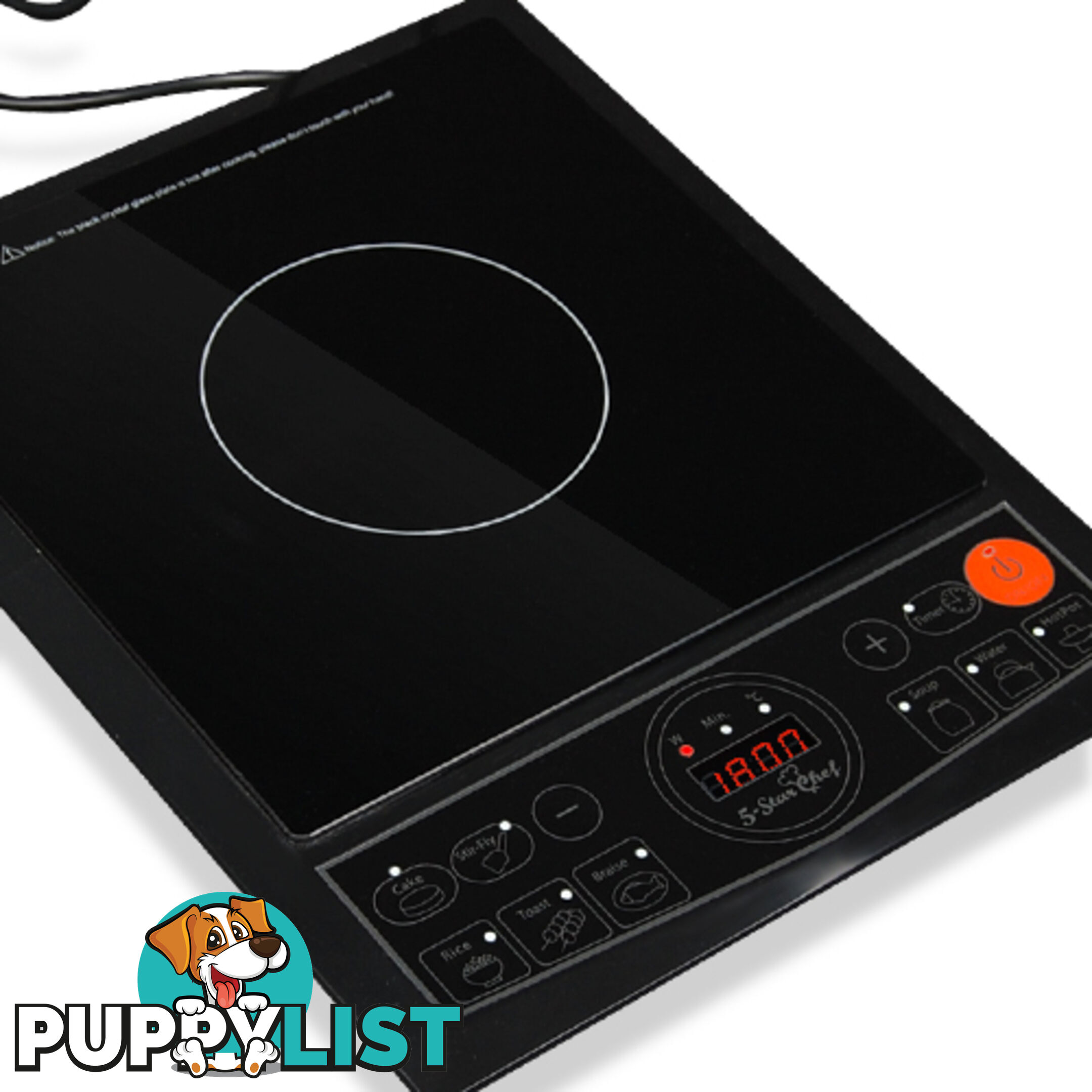 5 Star Chef Induction Cooktop Portable Single