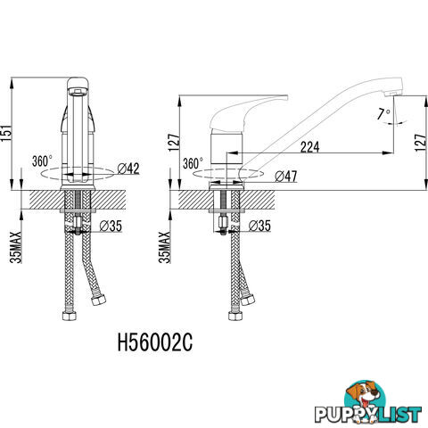 Long Kitchen Sink 360ë Swivel Spout Vanity Faucet Basin Mixer Tap Brass