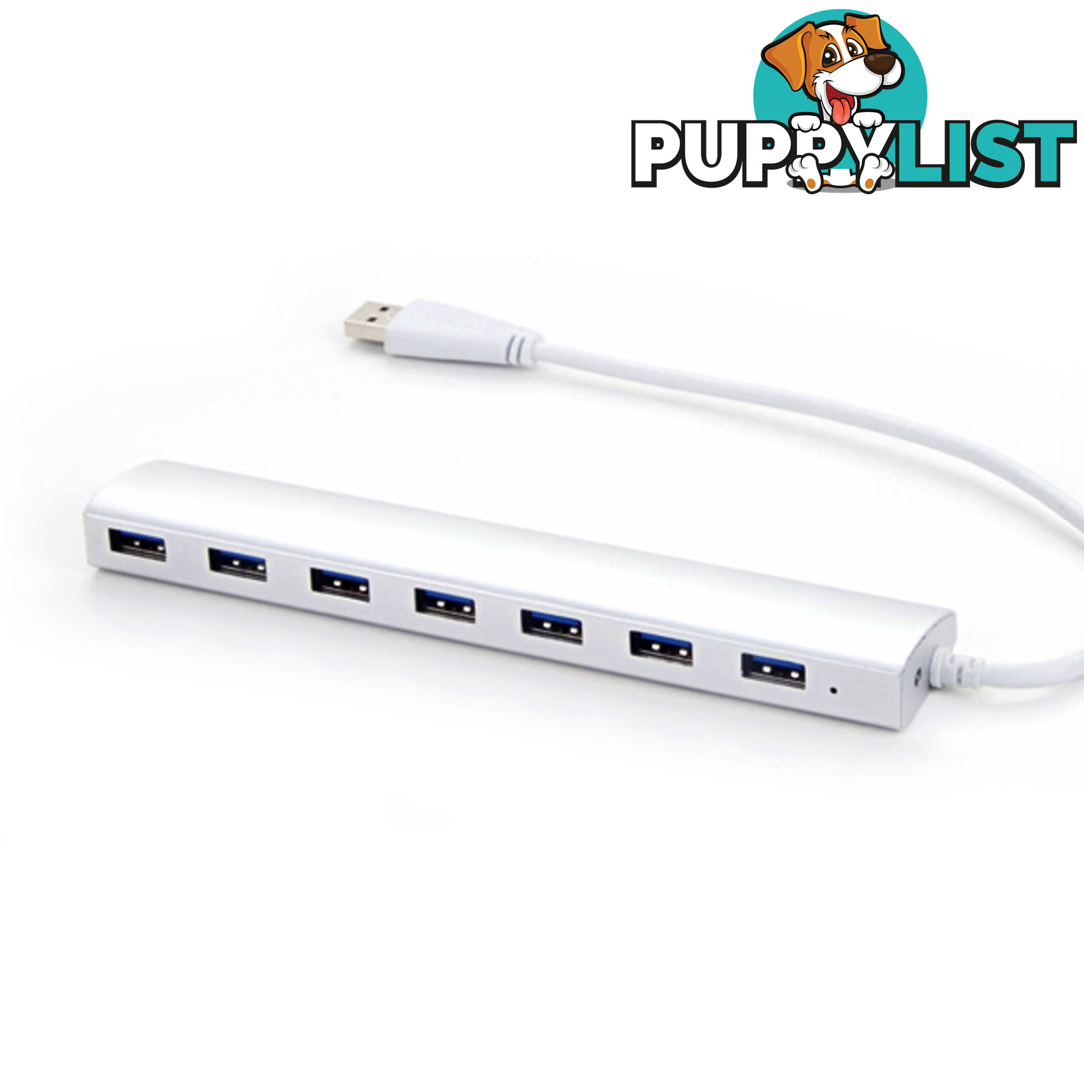 Portable slim 7-Port USB3.0 Hub (No Power)