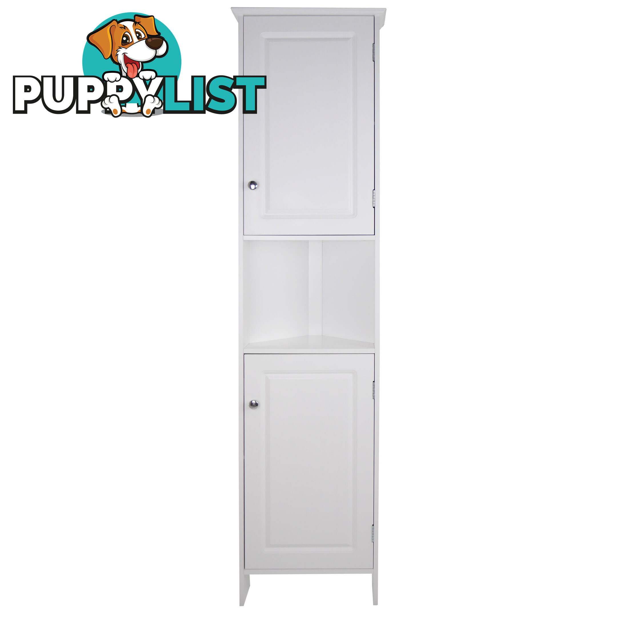 Dignity Tall Corner Cupboard with 2 Doors in WHITE