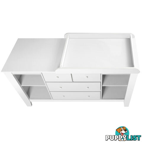 Drawer Baby Chest Change Table Dresser Cabinet White