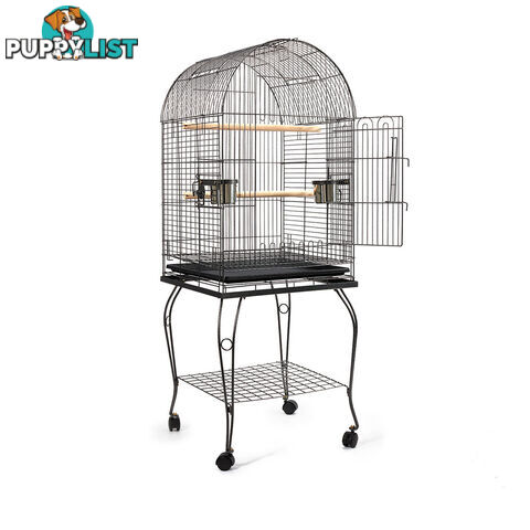 Parrot Pet Aviary Bird Cage w/ Open Roof 150cm Black