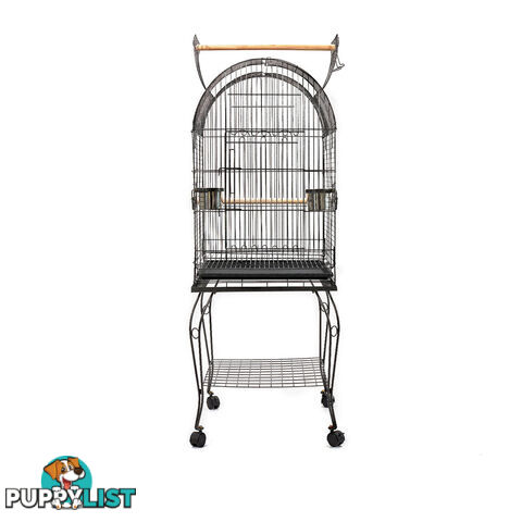 Parrot Pet Aviary Bird Cage w/ Open Roof 150cm Black