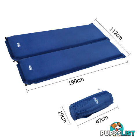 Self inflating Mattress Double 10cm Blue