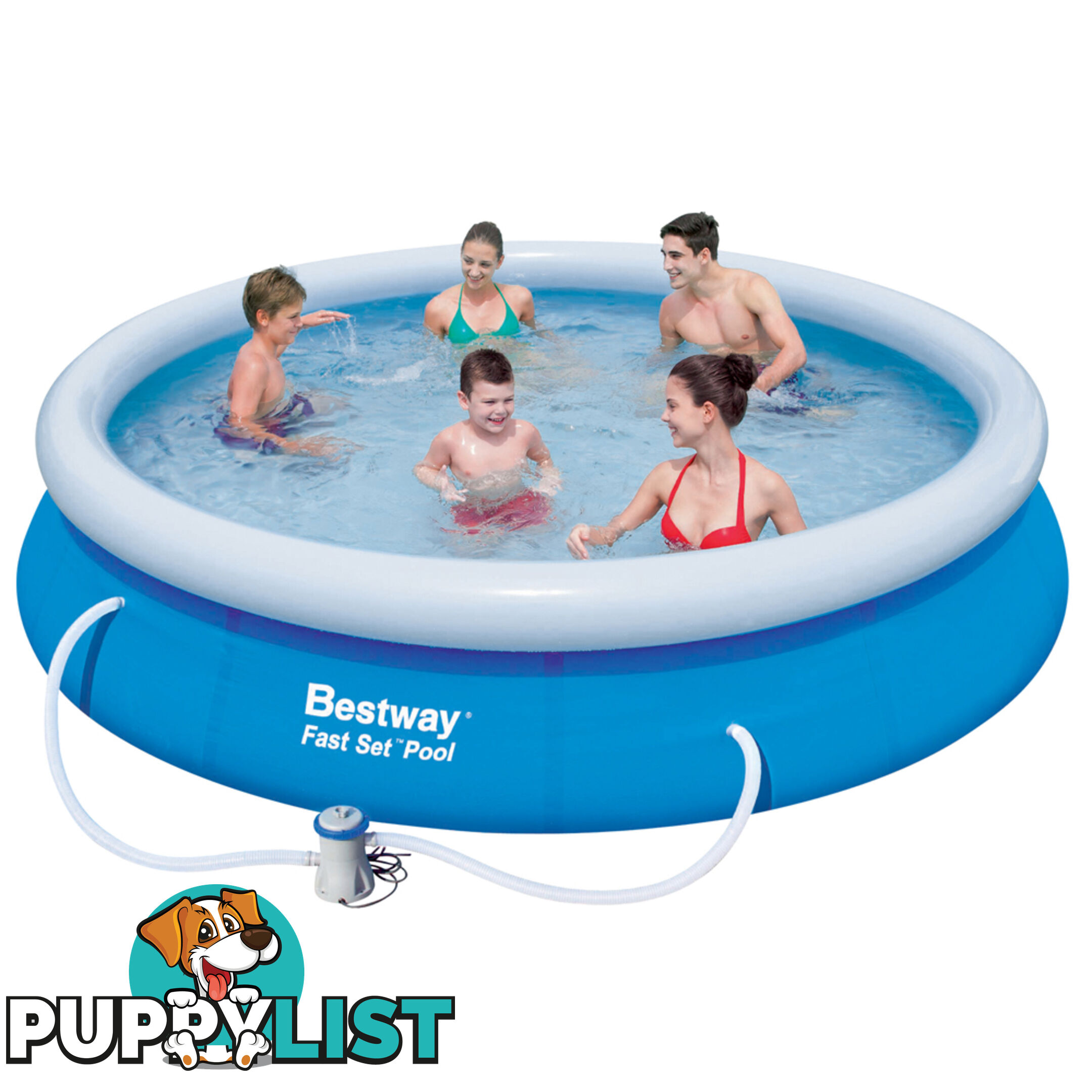 Bestway Inflatable Swimming Pool Set Blue