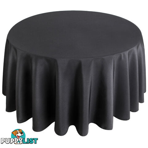 4 Pcs Wedding Table Cloth Round 229cm Black