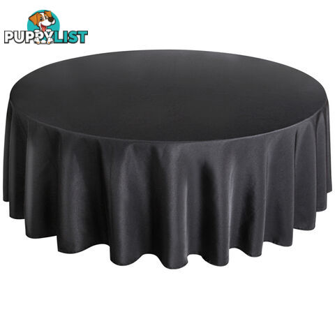 4 Pcs Wedding Table Cloth Round 229cm Black