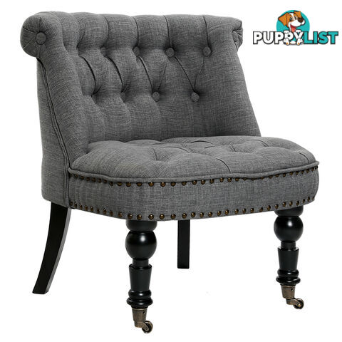 Lorraine Chair French Provincial Linen Fabric Sofa Misty Grey