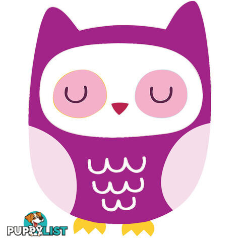 10 X Purple Owl Wall Stickers - Totally Movable