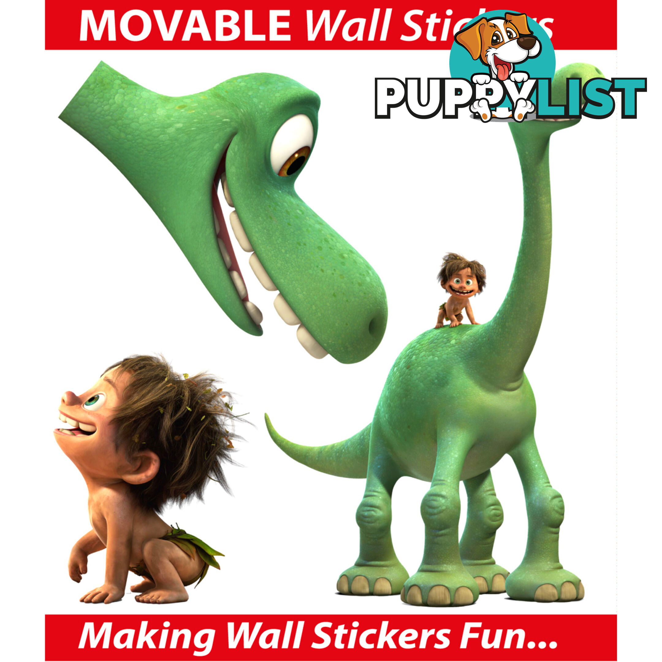 The Good Dinosaur MOVABLE and Reusable Toy box - Wall Stickers