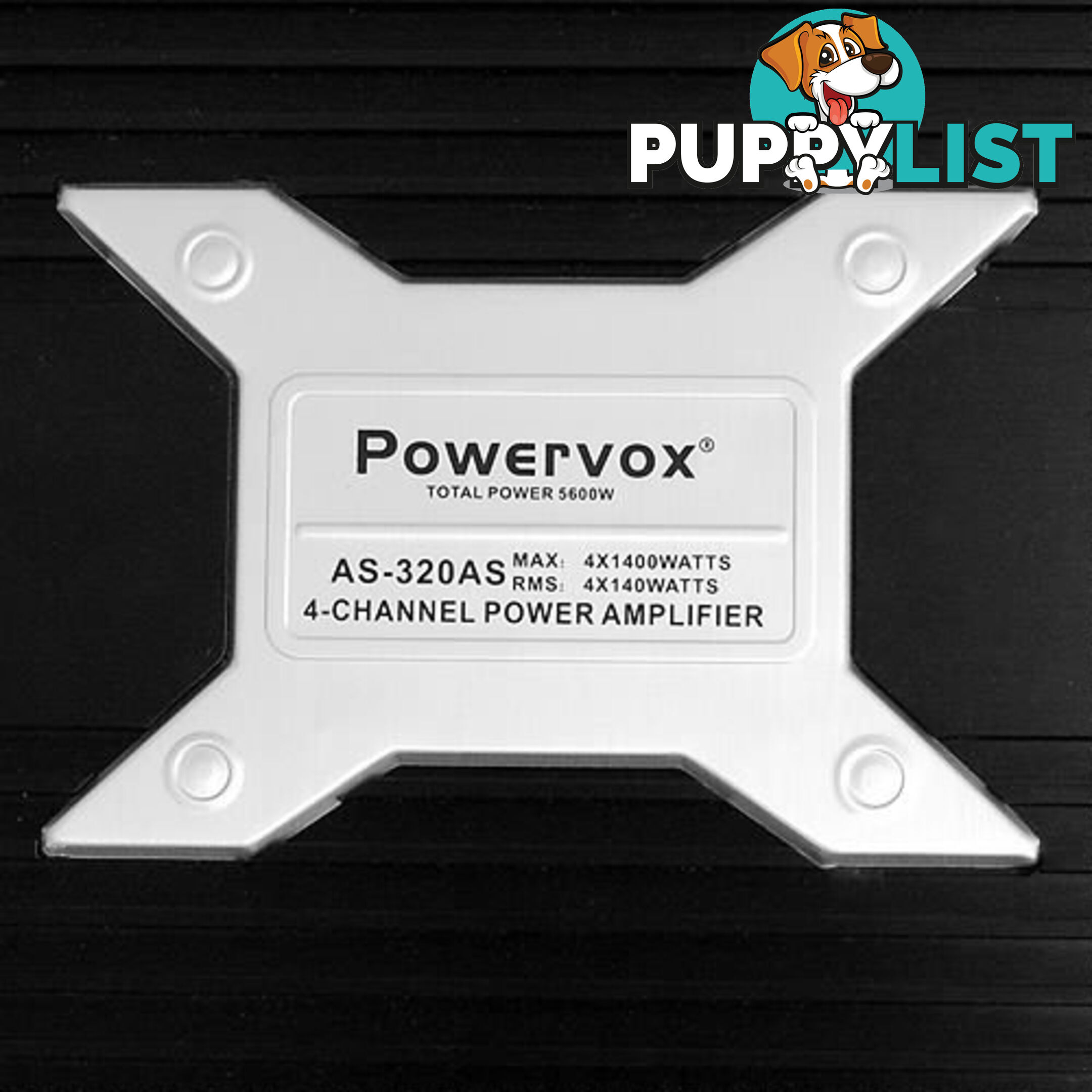 New PowerVox 5600 Watt 4 Channel Car Amplifier Black