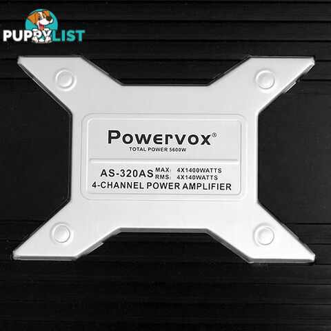 New PowerVox 5600 Watt 4 Channel Car Amplifier Black