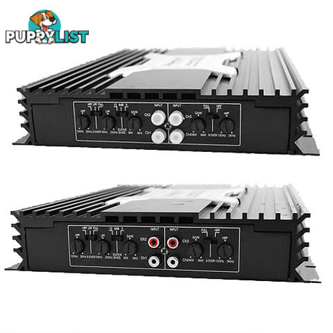 New PowerVox 5600 Watt 4 Channel Car Amplifier Black